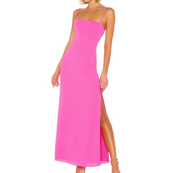 superdown Dresses & Skirts - superdown Hot Pink Spaghetti-Strap Maxi Dress
